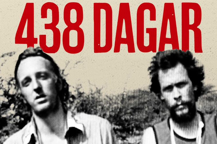 Bild på Martin Schibbye och Johan Persson med texten 438 dagar.