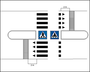 Exempel på farthinder i form av smågatstensramp.