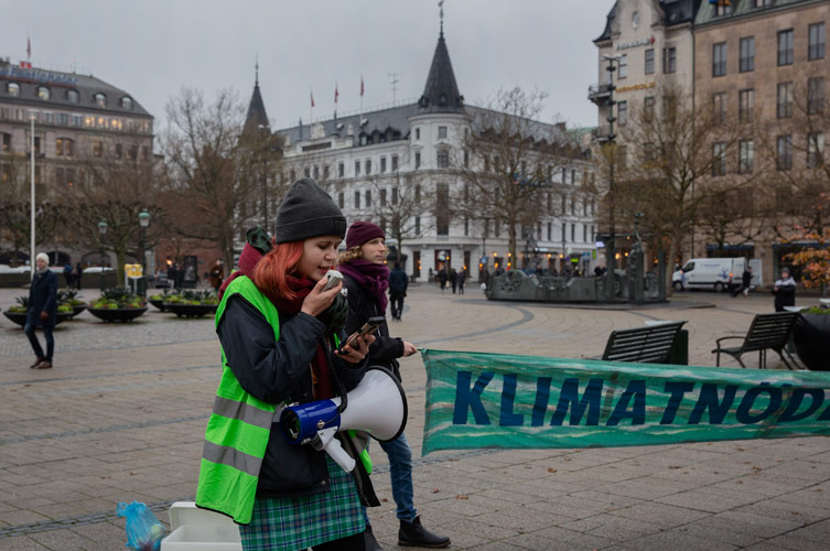 Dokumentation kan även göras vid enskilda händelser som till exempel vid en klimatdemonstration.