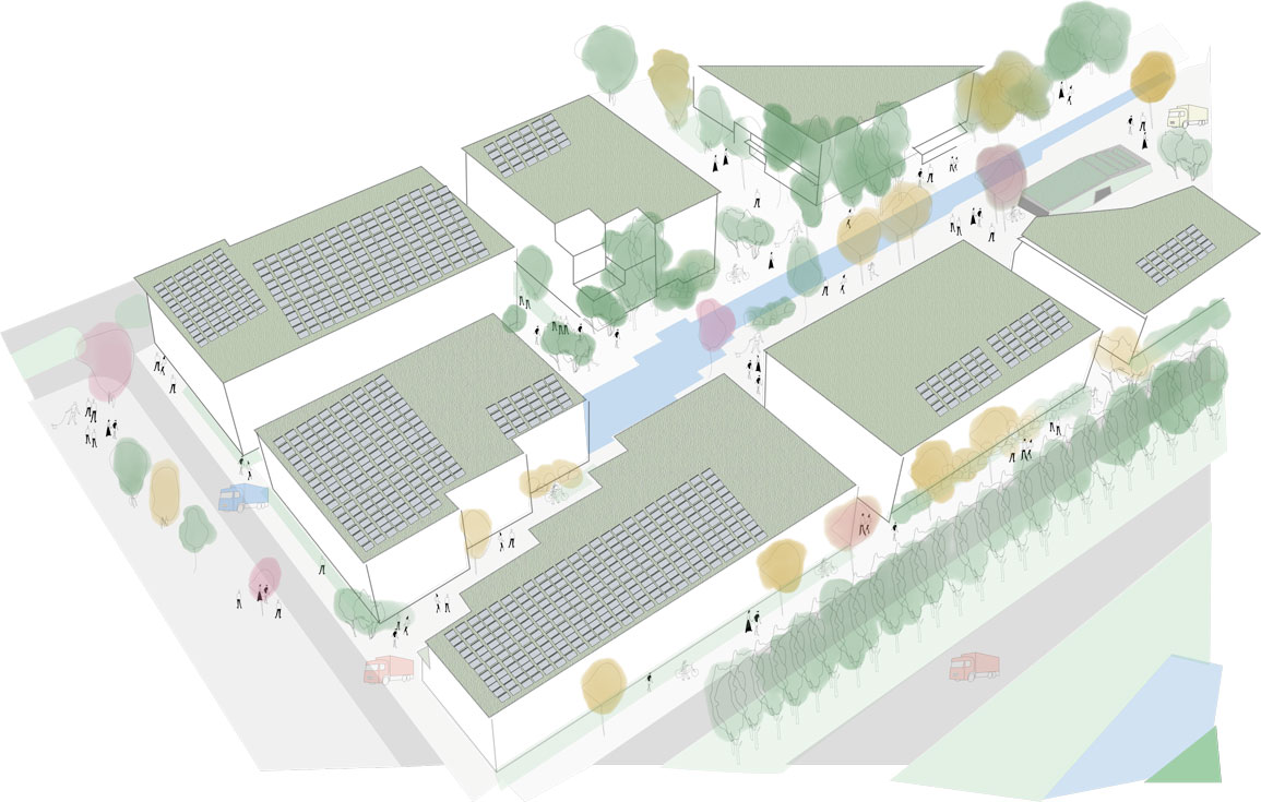 Vision över färdigutvecklat Fortuna verksamhetsområde