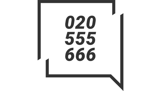 En bild på telefonnummer 020-555 666. Numret går till telefonlinjen Välj att sluta, en telefonlinje för personer som vill få hjälp att förändra ett skadlig eller våldsamt beteende.