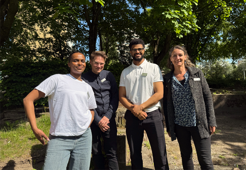 BIld på Hinda Aden, Niclas Paulsson, Murshid Abdullah och Piroska Bakran som alla jobbat med festivalen.