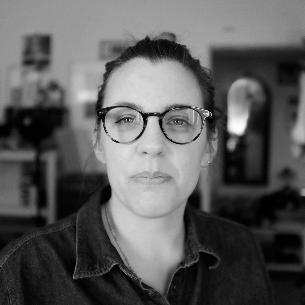 Svartvitt porträttfoto av Ingrid Ogenstedt