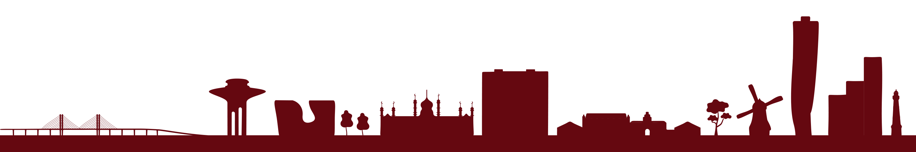 Mörkröd skyline av Malmö
