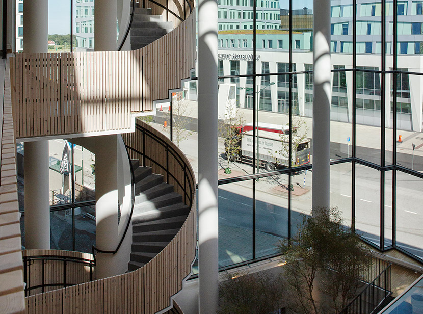 Kontorshuset Dungen interiör. Foto: Bojana Lukac