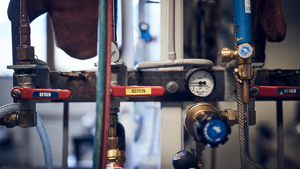 Mätinstrument inne i kylverkstaden.