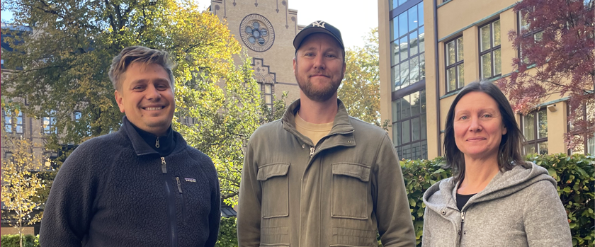 Malmö stads slusskoordinatorer Alexander Söderholm, Jakob Lindgren och Jenny Lindvall.