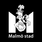 Malmö stads logotyp i vitt