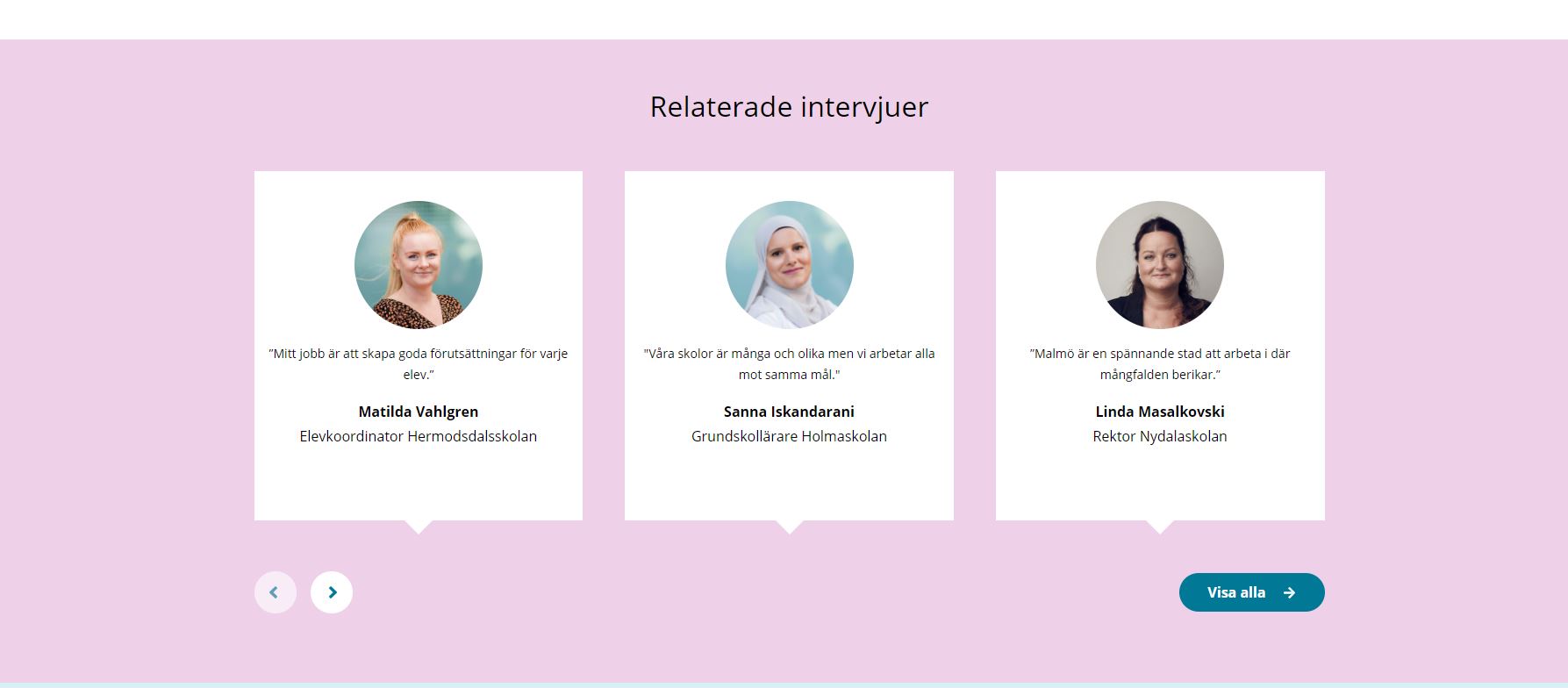 Exempel på hur modulen Fokus - Box kan se ut