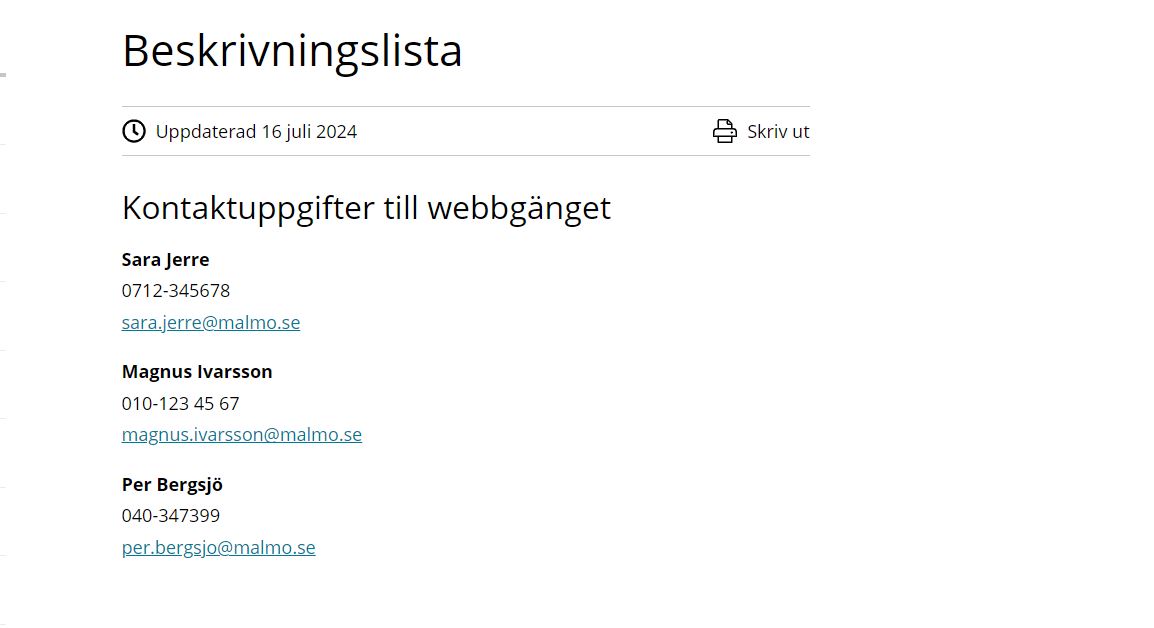 Exempel på hur modulen Fokus - Box kan se ut