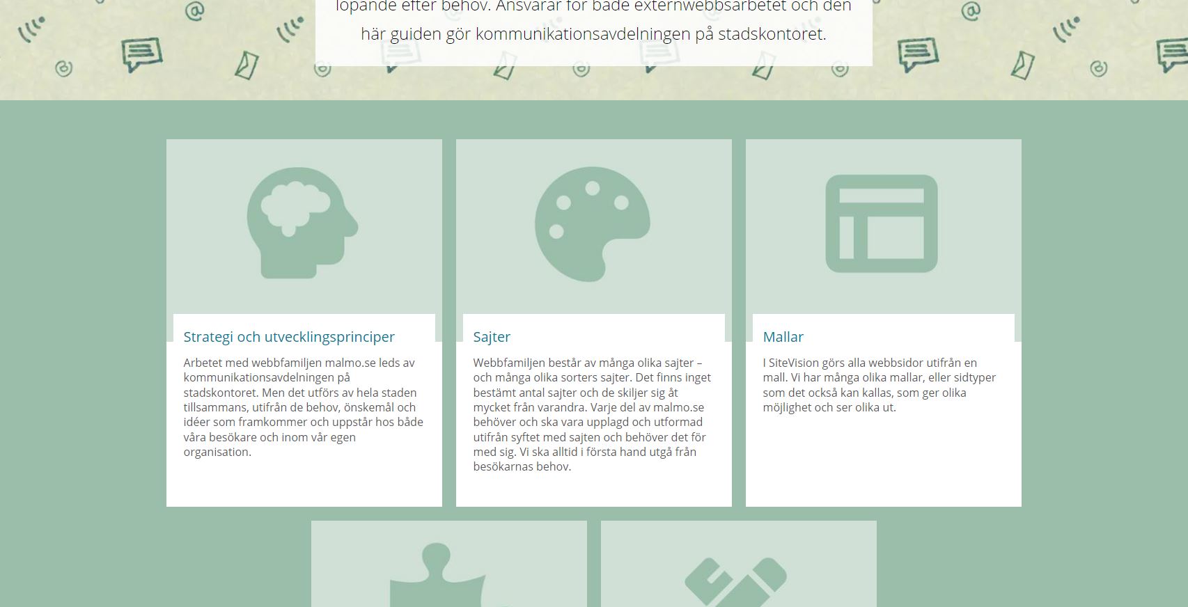 Exempel på hur modulen Fokus - Box kan se ut