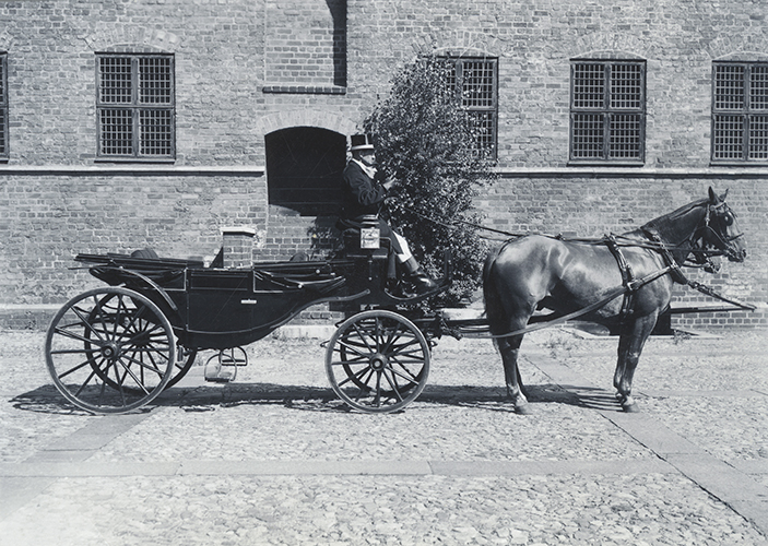 Malmö Museums ekipage
på hästutställningen 1953. Foto: Okänd fotograf / Malmö Museer.