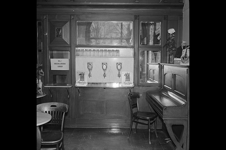 Interiör från automaten Vega 1960. Foto: Okänd fotograf / Malmö museum.