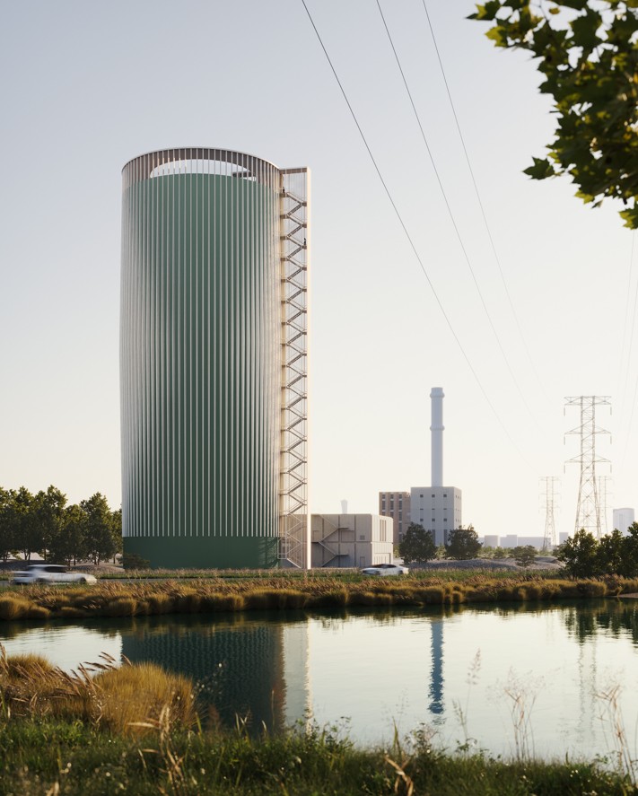 Platsen där Hamnens Energitank planeras uppföras.