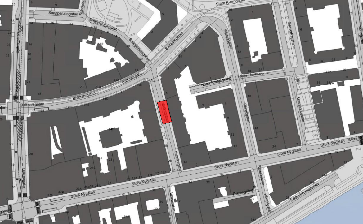 Fabriksgatan är delvis avstängd för biltrafik.