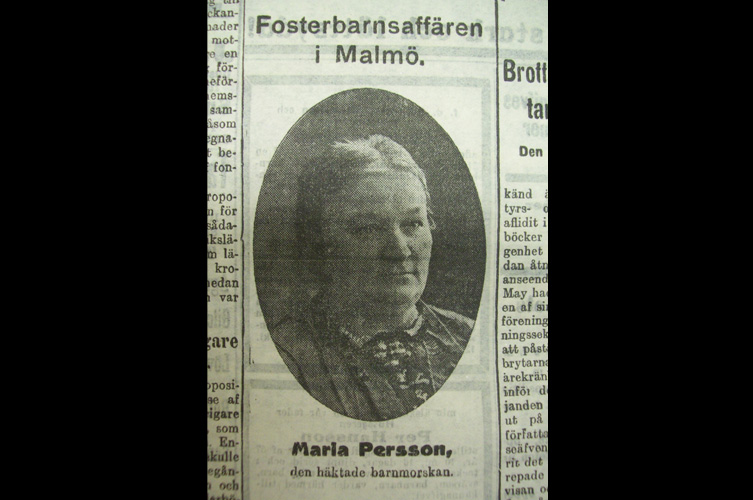 Tidningsurklipp om änglamakerskan Maria Persson.