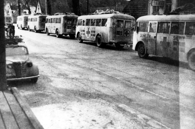 Okänd plats, troligen transport av flyktingar genom Danmark. Foto: ©Bilder i Syd AB.