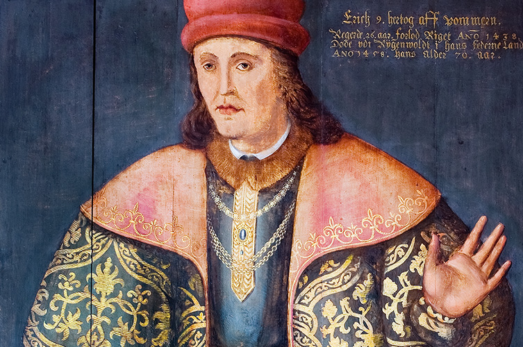 Målning som föreställer Erik av Pommern