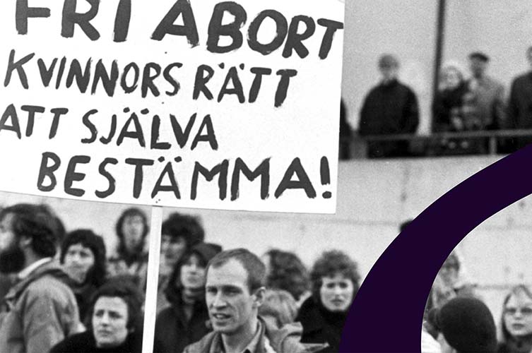 Demonstration för abort.