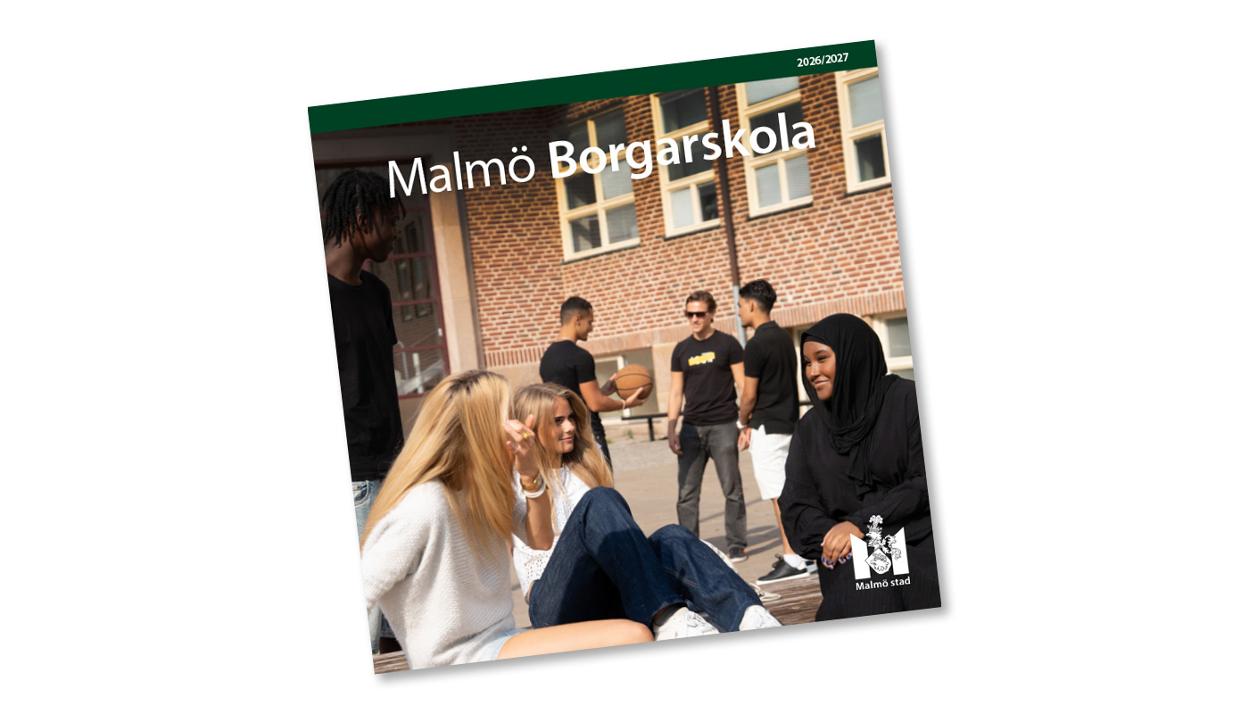 Malmö Borgarskolas broschyr läsåret 2026/27.