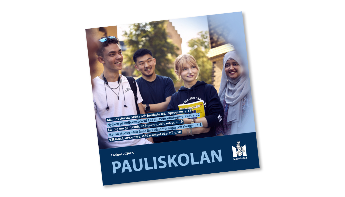 Pauliskolans broschyr läsåret 2026/27.