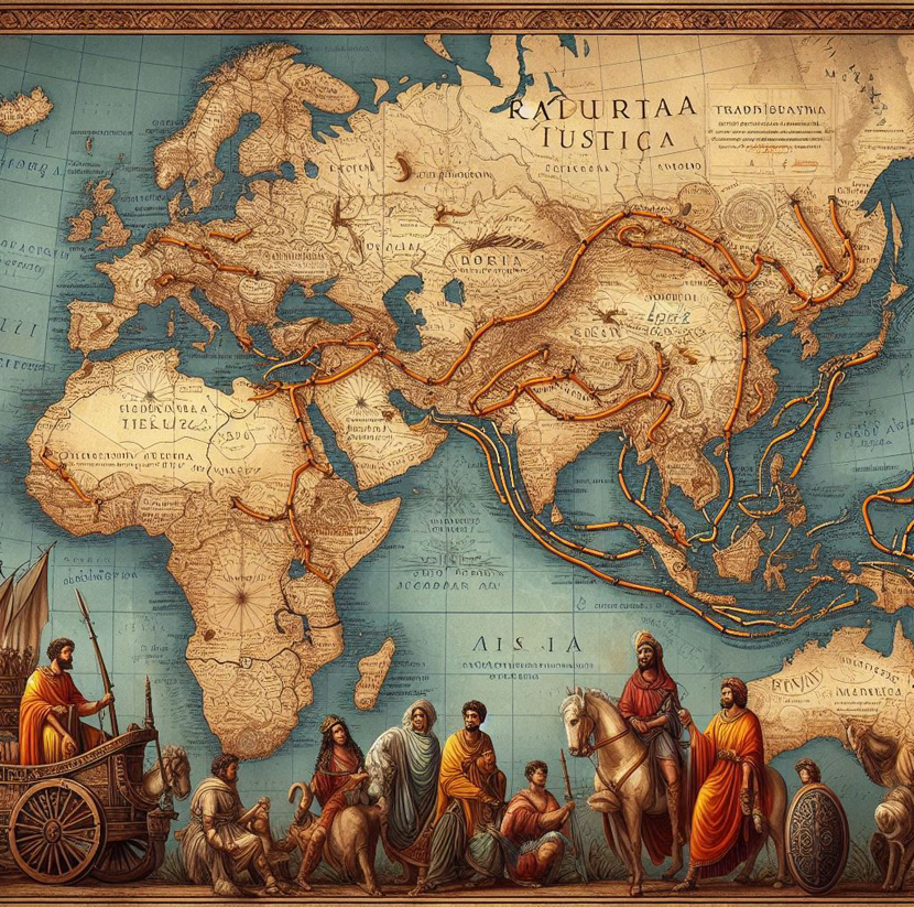 Bild på en bild som visas i utställningen Nationell minoritetsstatus. Bilden föreställer en äldre karta med människor stående framför. 