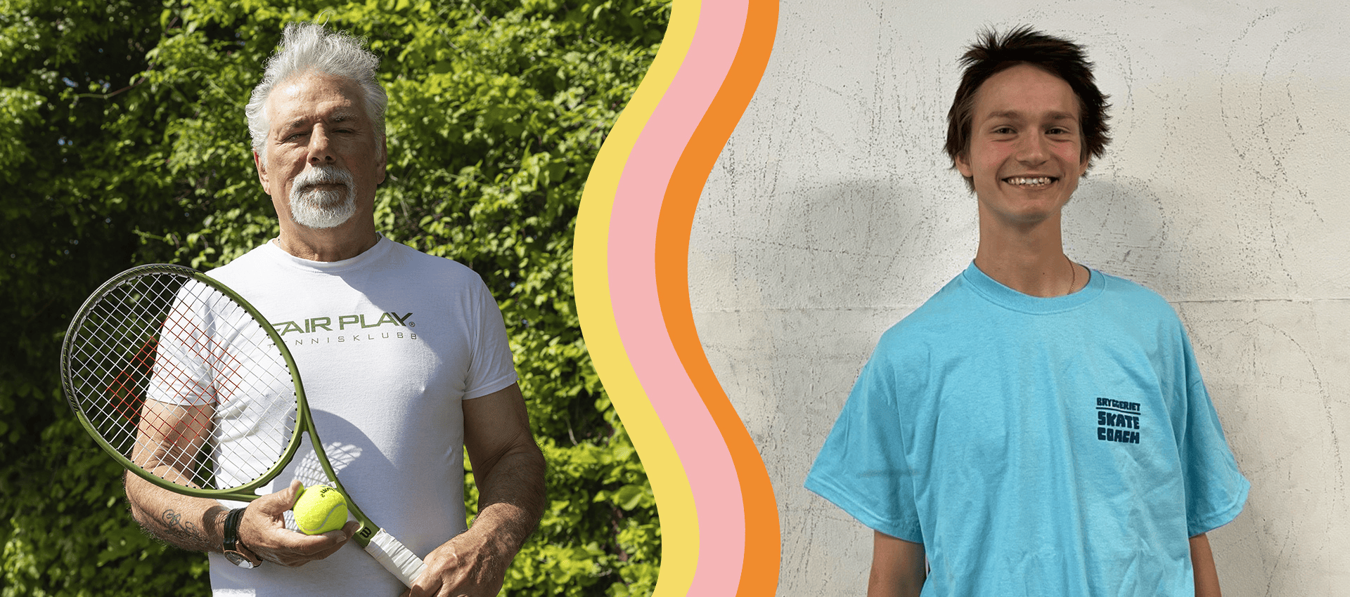 Saeed, aktivitetsledare på Fair Play TK, och Liam, aktivitetsledare och skatecoach på Föreningen Bryggeriet.