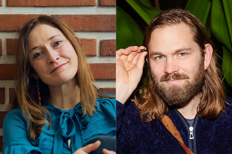 Kollage med porträtt på Linda Bondestam och Bjarke Stenbæk Kristensen.