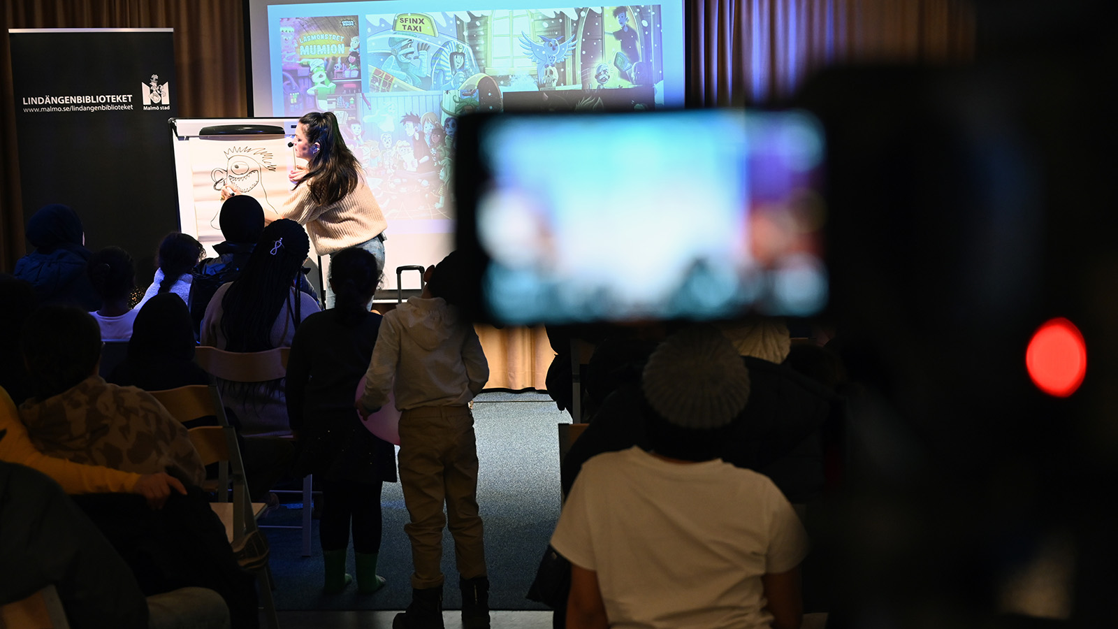 Livesändning av litteratursamtal från Lindängen.