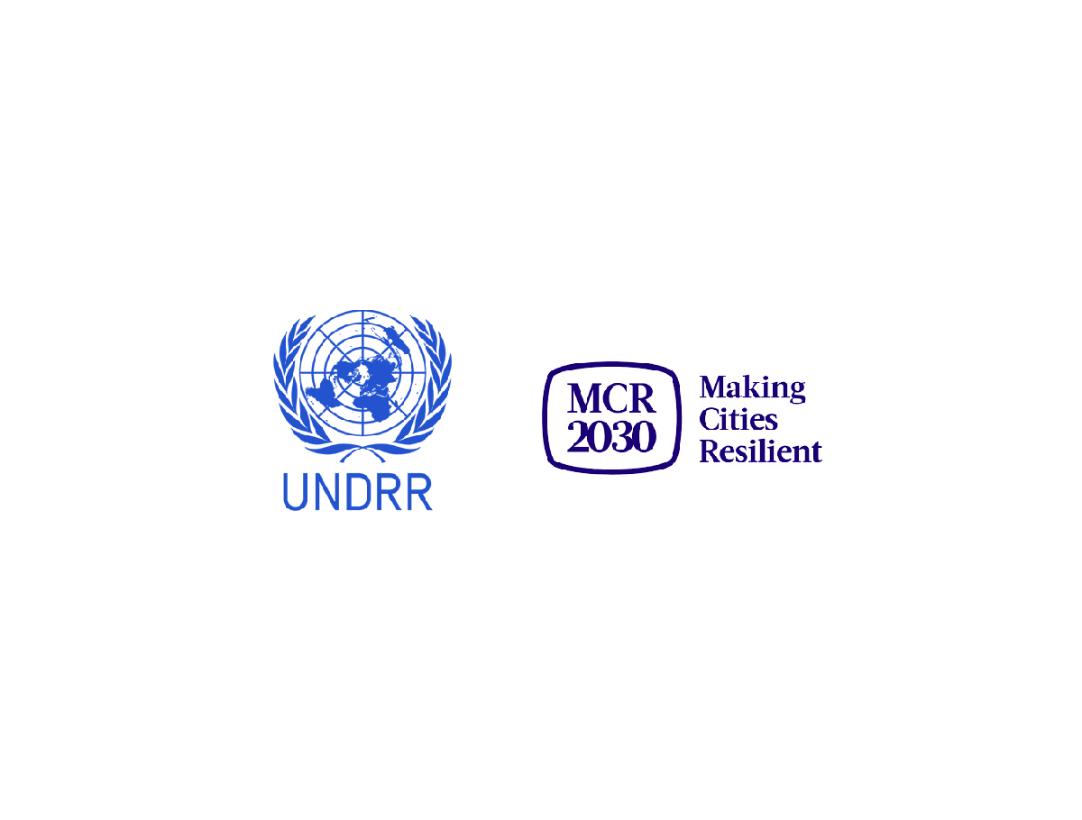 United Nations Office for Disaster Risk Reduction's (UNDRR) logotype and Making Cities Resilient 2030's logotype.