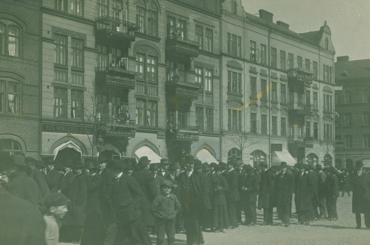 Hungerdemonstration på Möllevångstorget.