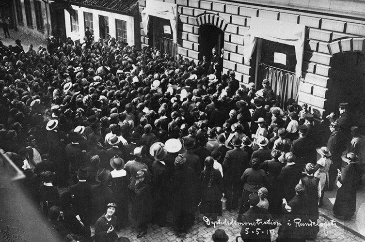 Hungerdemonstration i Malmö.