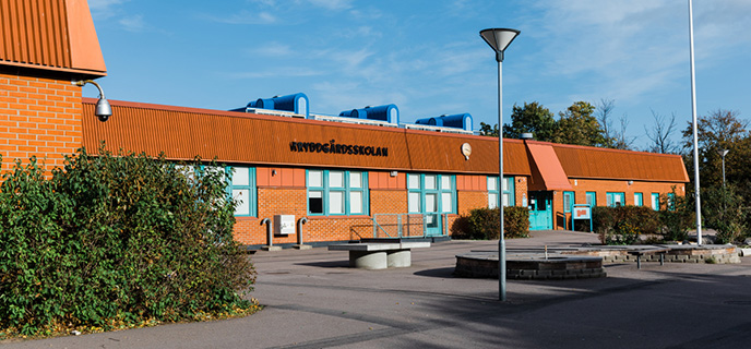 Kryddgårdsskolan i sydöstra Malmö jobbar med de globala
målen och har utmärkelsen Skola för hållbar utveckling.