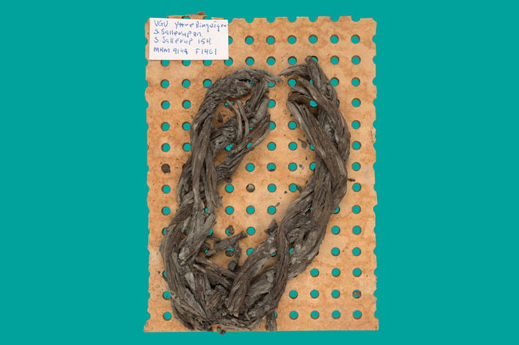 Vikingatida rep som hittades vid Sege å samt rep från Hindby, troligen från järnåldern.