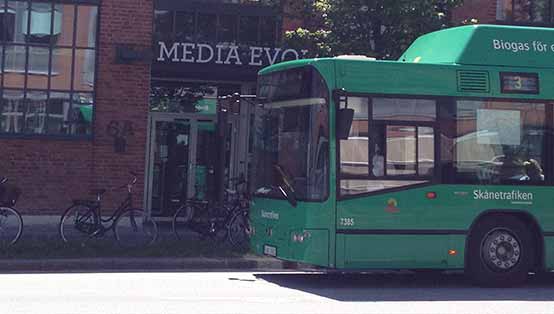Buss i Västra Hamnen, foto: Elisabet Corengia