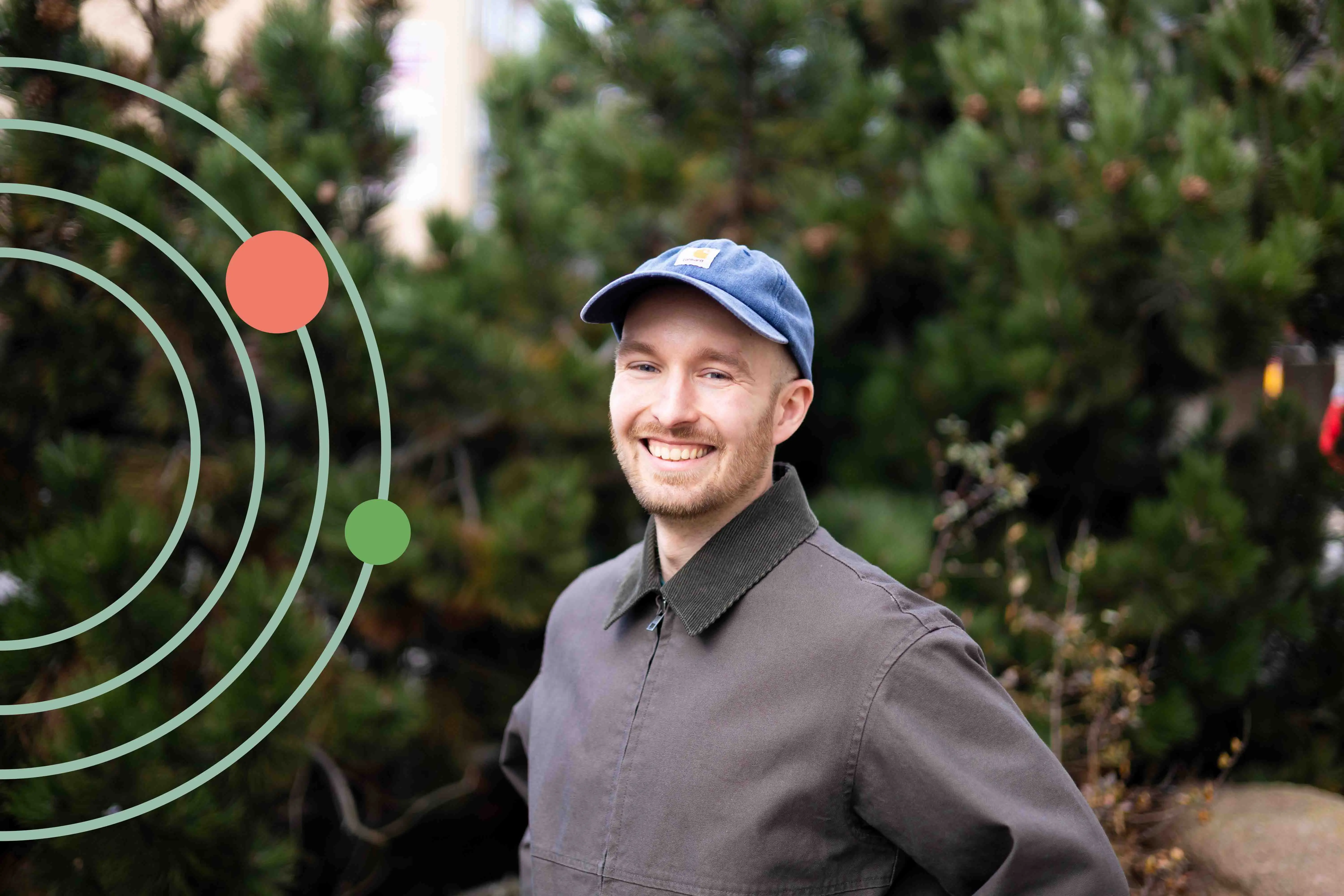 Ludwig Wahlund Sonesson har skägg och keps.