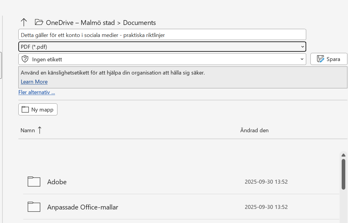 arkivera sociala medier 2