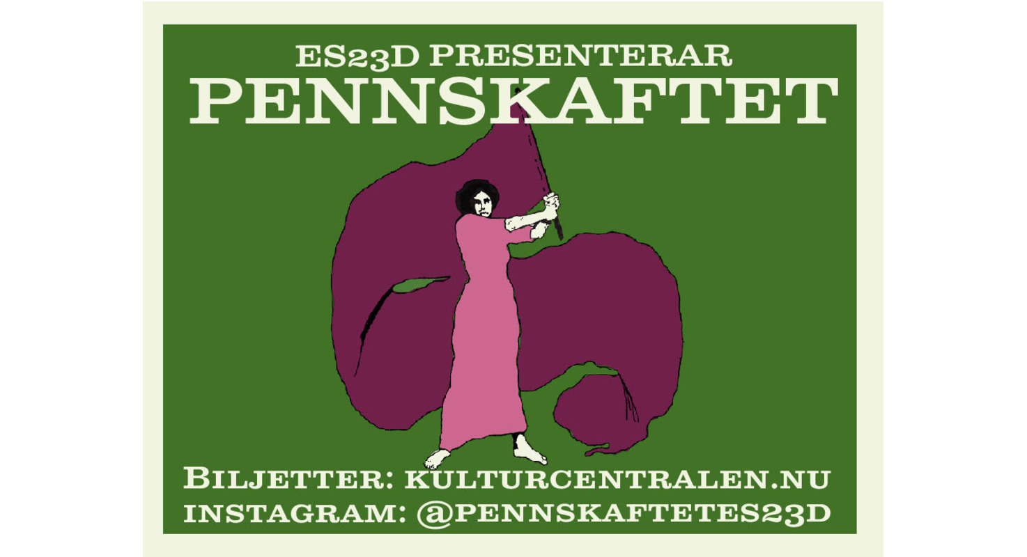 Kvinna viftar på flaggan