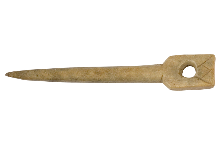 En stylus från vikingatiden gjord av ben.