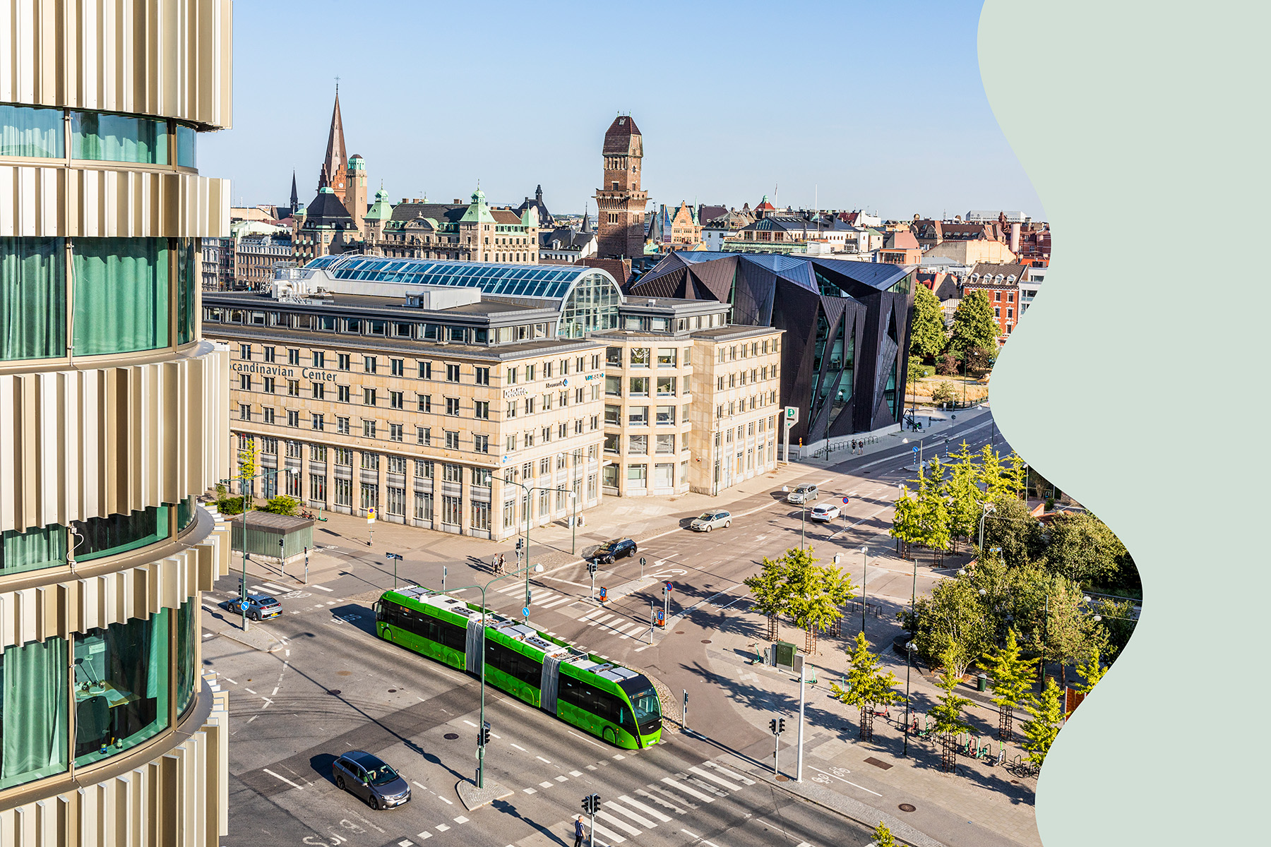 Neptunigatan i centrala Malmö sedd ovanifrån.