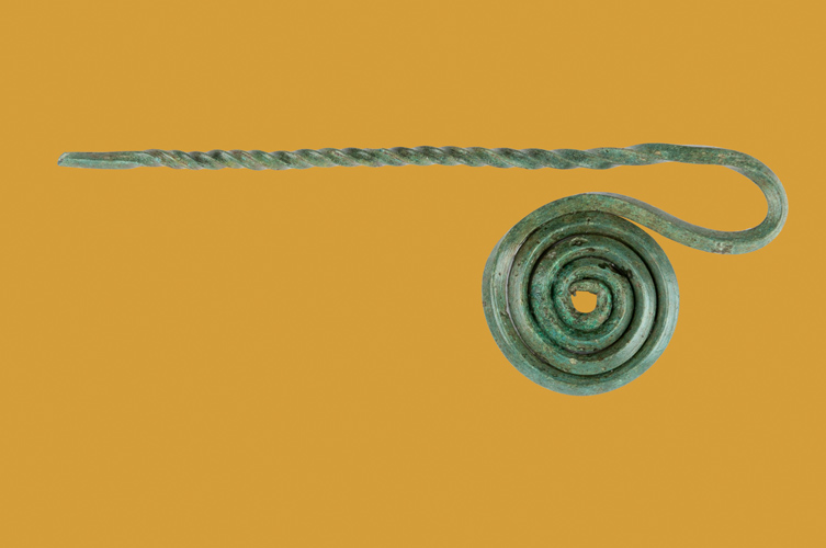 Bronsföremål nål/spänne.