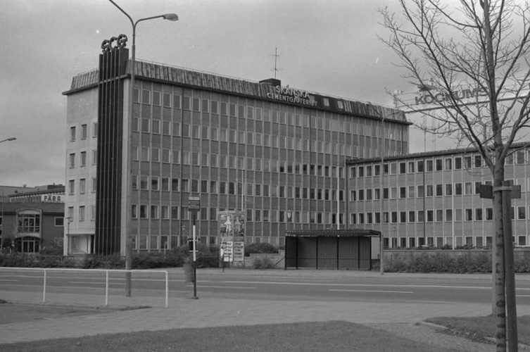 Utomhusbild som visar byggnader vid Nordensköldsgatan, Kvarter 2 Scylla. Skånska Cementgjuteriet, kontor. © Nils Meyer / Malmö Museer.