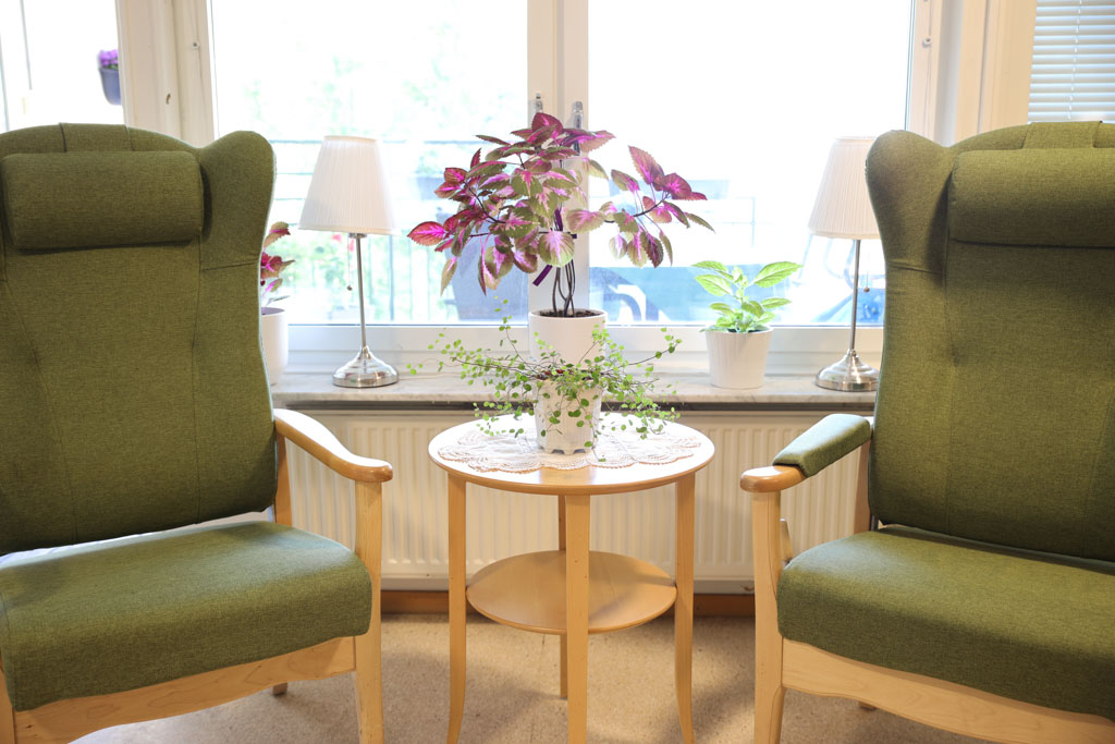 Att sitta sida vid sida och samtala med personal eller vänner är
underbart. 