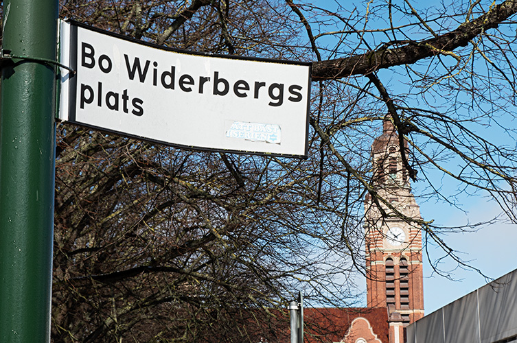 Bo Widerbergs plats i Malmö. Foto: Axel Schiller/Malmö Museer.