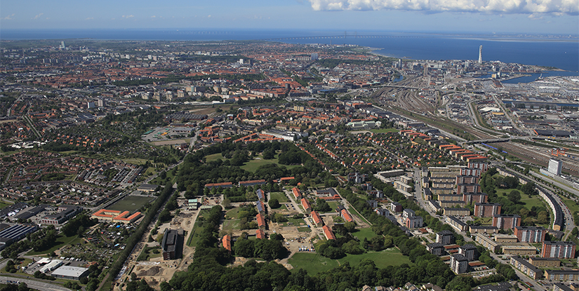 Aerial view of the housing area Sege Park. Photo: the city of Malmö.