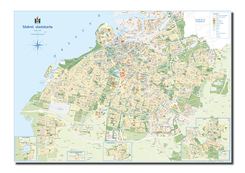 karta över malmö stad Stadskarta Malmo Stad karta över malmö stad