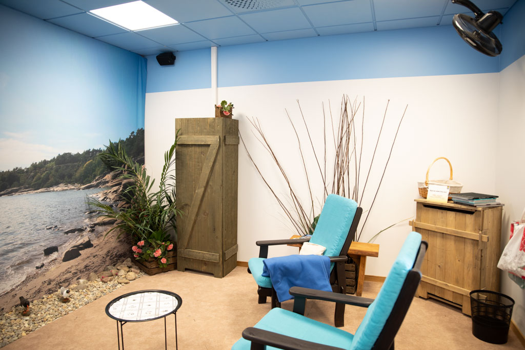 I solrummet får man ny energi och en avkopplande stund i
vardagen.