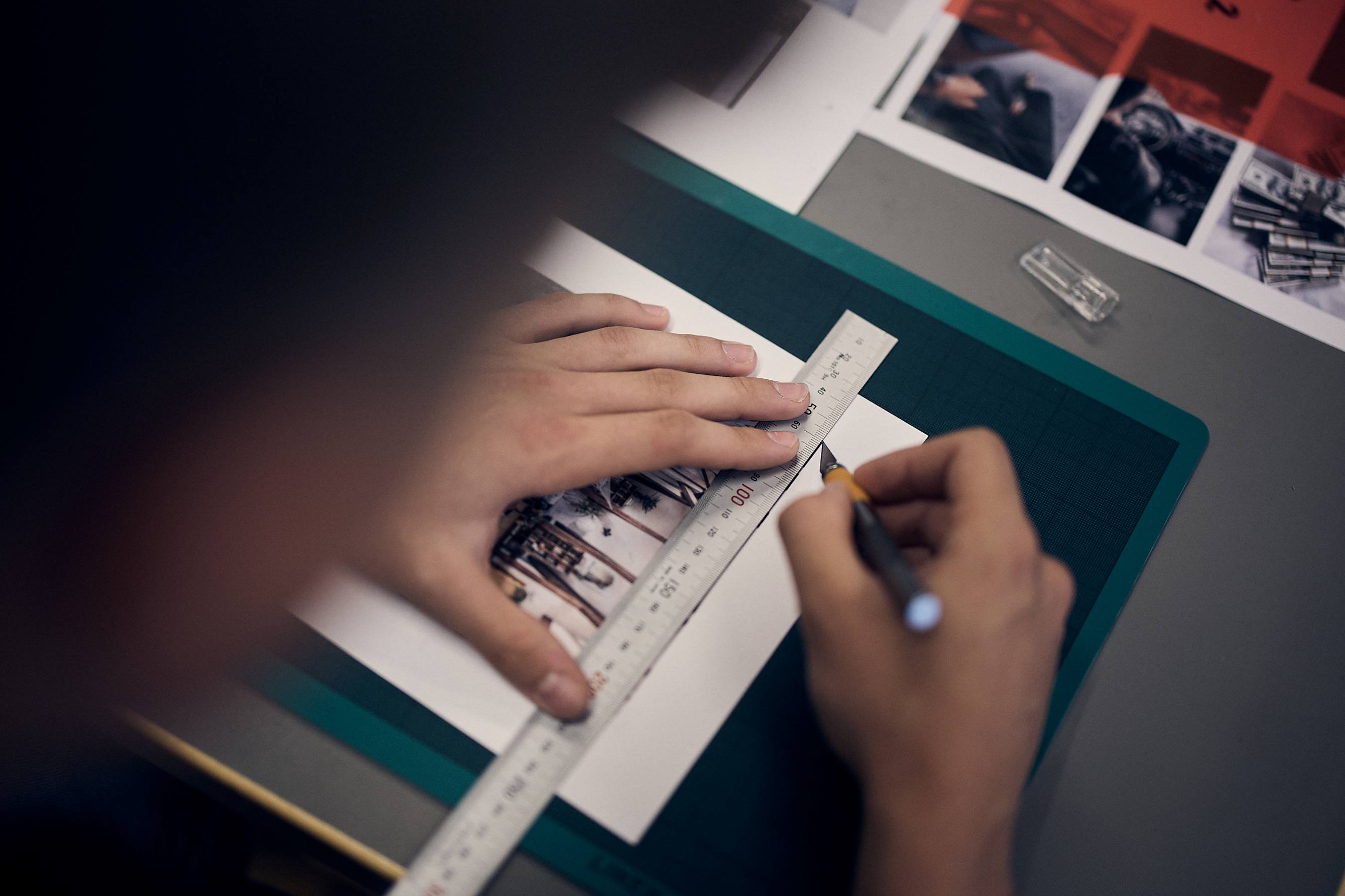 Elev på designutbildning