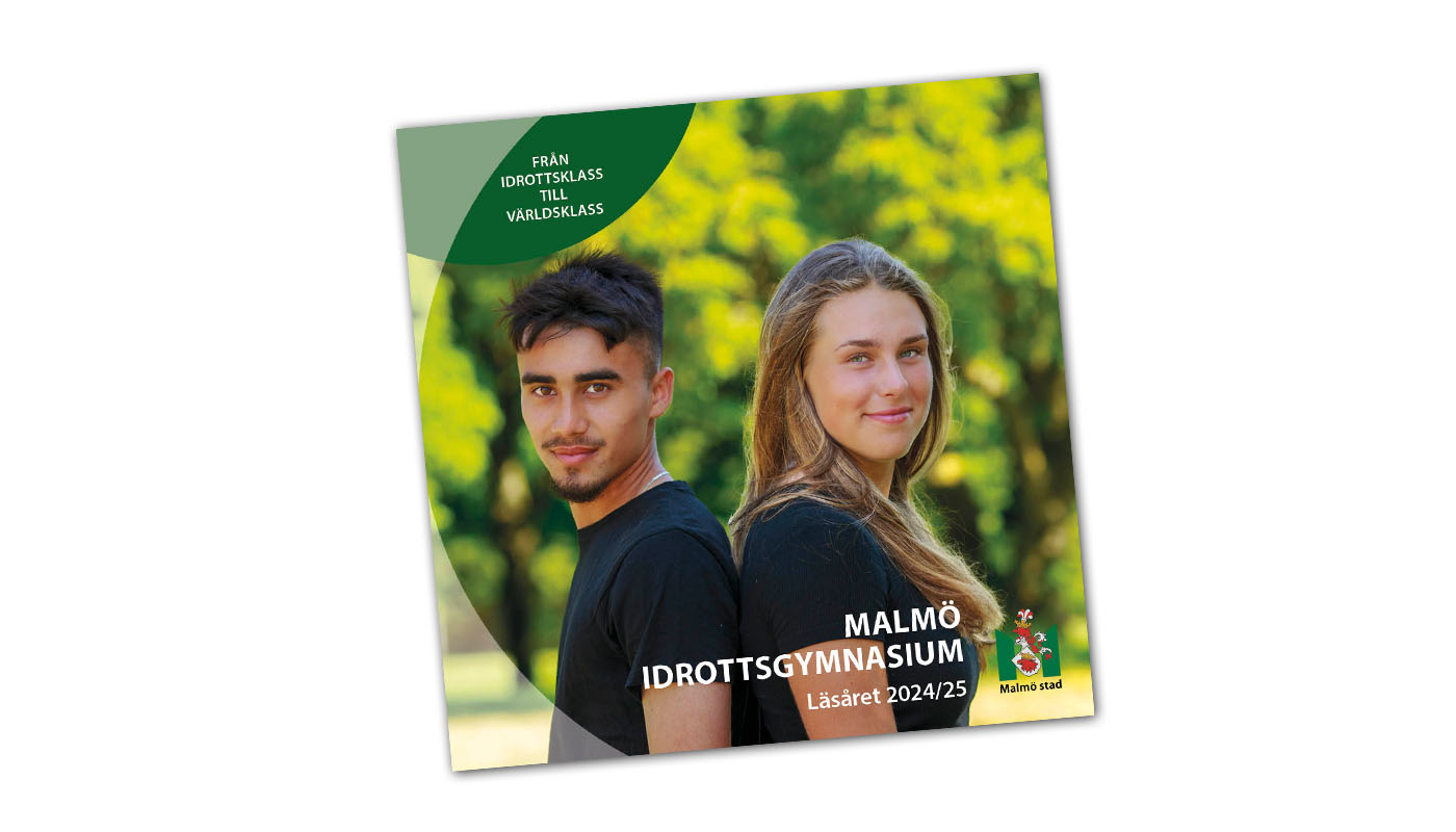 Malmö Idrottsgymnasiums broschyr läsåret 2024/25.