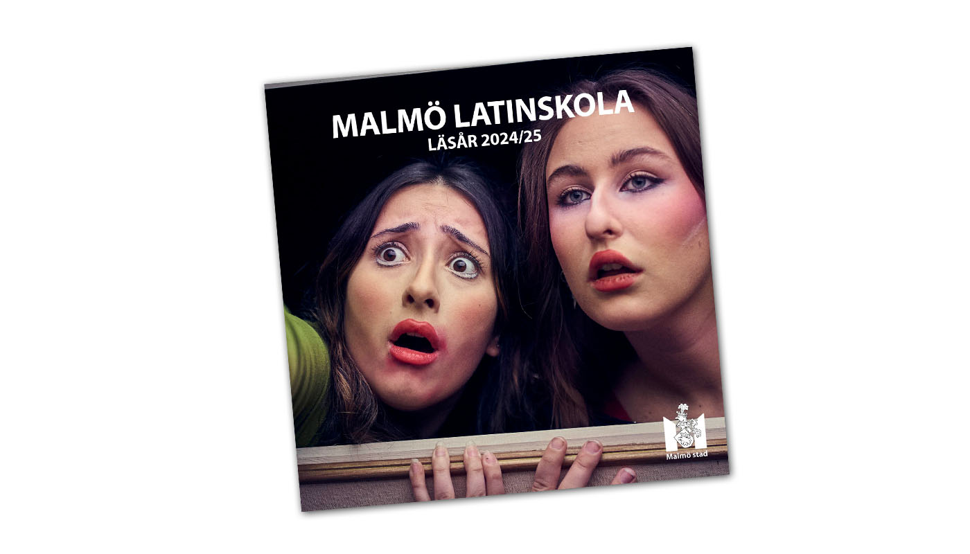 Malmö latinskolas broschyr läsåret 2024/25.